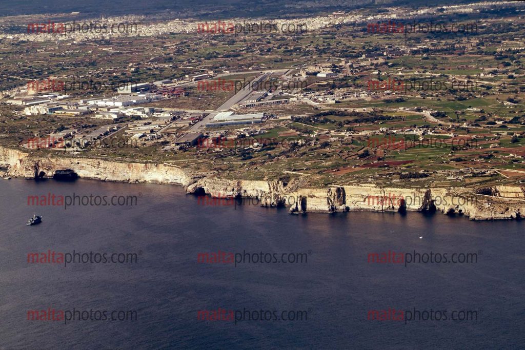 Hal Far Aerial Cliffs Sea Coast - Malta Photos