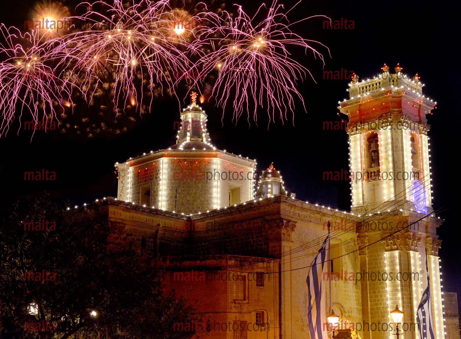 Attard Parish Church St Mary Santa Maria Feast Festa Fireworks Malta