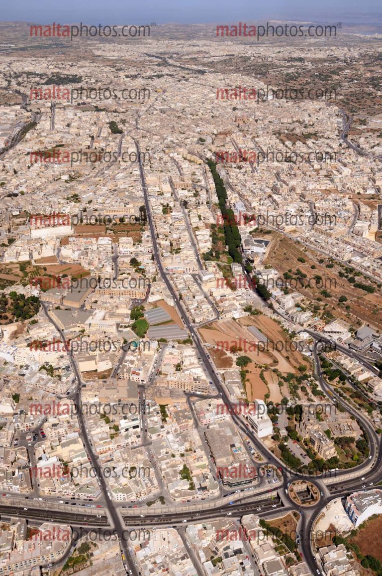 Birkirkara B'Kara Aerial Views Streets - Malta Photos